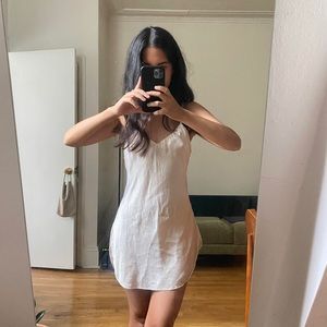 Vintage Cream Silk Slip